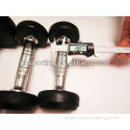 2014 New style black Rubber Dumbbell with logo